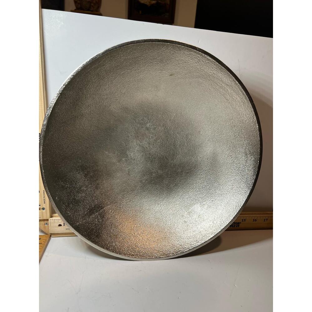 Donna Karan Lenox Silver Textured Decorative Bowl Modern Home Decor Accent